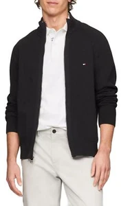 Tommy Hilfiger Men's Flag Logo Zip Sweater (US, Alpha, Large, Regular, Regular, - Picture 1 of 3