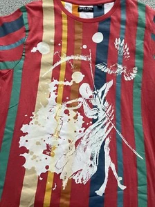 BRAVE SOUL LONDON Men’s M Striped Short Sleeve Short 2 Sided British Streetwear - Picture 1 of 11