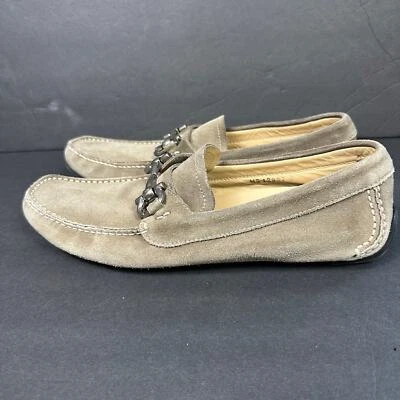 SALVATORE FERRAGAMO SHOES PARIGI DRIVING LOAFERS TAN MENS SIZE 7 - Image 1 of 4
