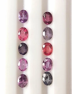 Spinel Multi Color Natural Faceted Oval Cut 4X3 mm Calibrated Gemsstone 10 Piece - Picture 1 of 5