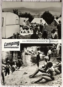Camping Dammhamer Marburg Germany Postcard - Picture 1 of 2