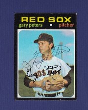 Gary Peters signed Boston Red Sox 1971 Topps baseball card