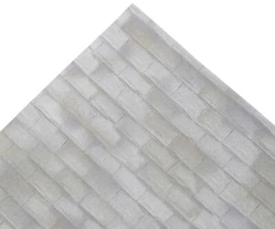 Dolls House Aged Country Grey Roof Tile Sheet Miniature Print Exterior Wallpaper - Image 1 of 4