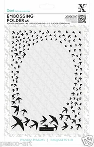 Docrafts Xcut Card Making Embossing Folder A5 Swallow Frame Pattern Birds  - Picture 1 of 1