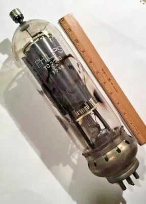 Enorme Tubo TC2/250 PHILIPS Electube Válvula Triodo Transmisión Grande Colección Rara Foto 1 de 4