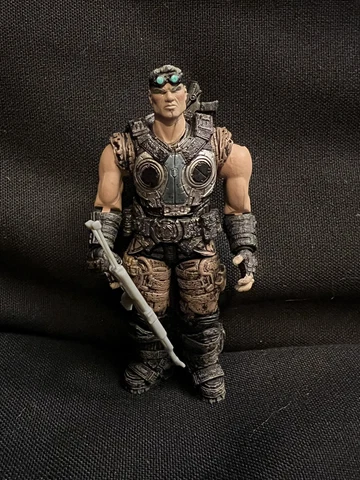 Gears of War Damon Baird 3.75" inch Action Figure with Retro Lancer NECA 1:18 Cover