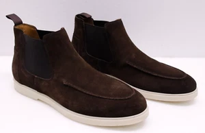 MAGNANNI Mid Brown Suede Chelsea Boot Rubber Sole Men's Size US 10.5 EU 43.5 - Picture 1 of 12
