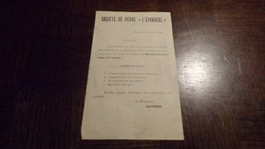 Société de pêche L'Épinoche - Plomion - 15 avril 1923 - Invitation Assemblée - Picture 1 of 2