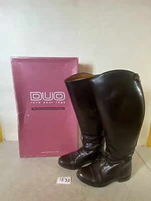 Evogel Patricia M. Cooper Duo Botas de Cuero Personalizadas Zapatos 6-58 Negro 1E33 Foto 1 de 4