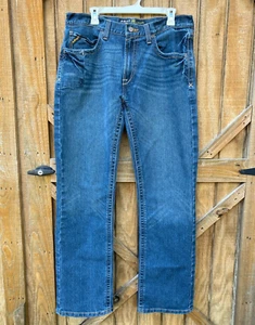 Ariat M5 Rebar Jeans Mens 36x33 Blue Slim Straight Rodeo Denim - Picture 1 of 7