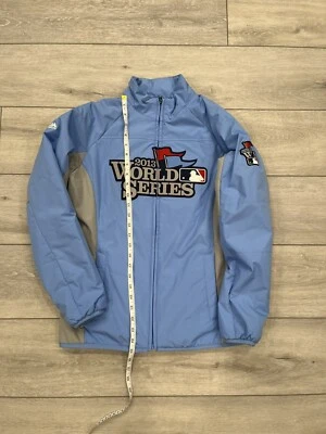 Majestic Boston Red Sox 2013 Word Series Womens Small Blue/Gray Full Zip Coat. - Image 1 of 4