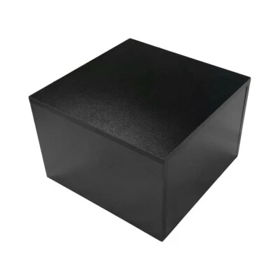 Black 18'' x 18'' x 12'' Cube Pedestal Display Knockdown Base Retail Fixture - Image 1 of 4