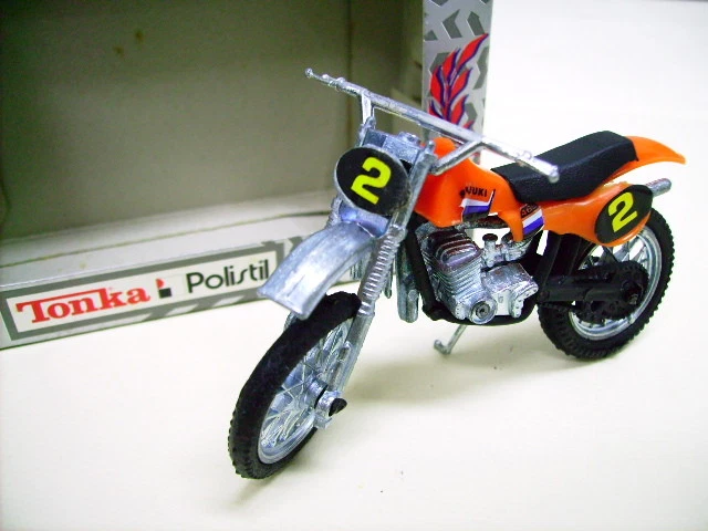 Bicicleta Suzuki RM465 Scrambler Naranja Tonka Polistil Die Cast MX Descatalogada Foto 1 de 1