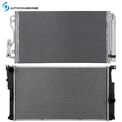Cooling Radiator And AC Condenser For 2013-2015 BMW 328i 320i 2014-2016 BMW 435i - Image 1 of 4