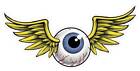 BIKER Flying Eyeball With Wings Metal Sign Garage Body Shop Club Barn Man Cave