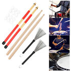 (M02757 Transparent)Drumstick Kit Rute Brush Damper Drum Set Musical Vis
