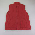 Lucky Brand Vest Mens Small Red Thermal Lined Snap Up Quilted Handcrafted Casual