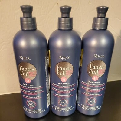 (3) Roux Fanci Full - Temporary Hair color Rinse - #41 - True Steel 15.2 fl ea - Изображение 1 из 4