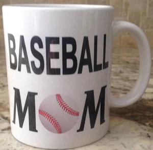 Ceramic Coffee Tea Mug Cup 11oz White Baseball Mom Sports Great Gift - Picture 1 of 2