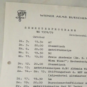 Burschschaft Olympia Wien - Programa semestral WS 1978/79 / Studentika - Imagen 1 de 1