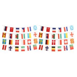1/2/3 String Flag Bar Top 24/32 Nations European Cup Pennant Banner Sports Meet