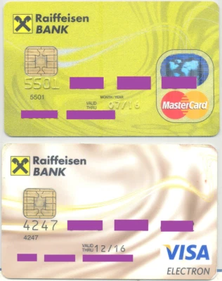 Romania bank cards  , Mastercard  , Visa Electron  ( Expired ) - Image 1 of 2