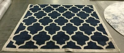 Alfombra cuadrada AZUL MARINO/BEIGE 7' X 7' defecto, precio reducido 1172628776 AMT420P-7SQ Foto 1 de 4