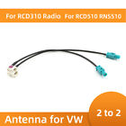 For Vw Rcd510 Rns510 Rcd310 2 To 2 Conversion Cable Dual Fakra Antenna Adapter