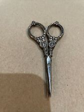 Sterling silver Ornate scissors,Flower design Very Nice