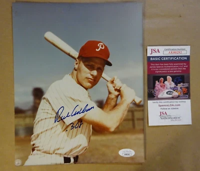Autographed Richie Ashburn Signed .308 Inscription 8"x10" Photo MLB JSA COA - Image 1 of 4