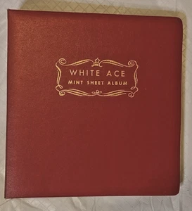 Red White Ace Mint Sheet Album Hardcover 6 Sections G13E - Picture 1 of 7