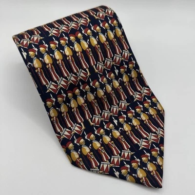 ERMENEGILDO ZEGNA Men's Tie Silk ITALY AOP Soldiers Special Edition. D2 - Image 1 of 2