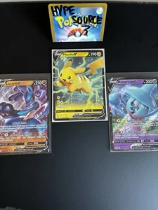 Pikachu V SWSH063 Black Star Promo | Lucario V | Hatterene V - NM-Mint Pokemon - Picture 1 of 6