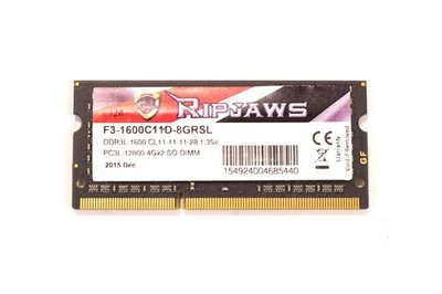 G.Skill 4GB 2Rx4 PC3-12800 DDR3L-1600 Laptop Memory P/N: F3-1600C11D-8GRSL - Image 1 of 2