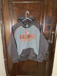 Cleveland Browns Fanatics Hoodie Herren Größe 2XL XXL grau braun orange - Bild 1 von 9