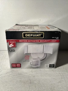 Defiant 270-Watt 240 Degree White Motion Activate Outdoor LED 3 Head Flood Light - Picture 1 of 6
