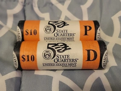 2000 Virginia State Quarter Two Rolls – Original US Mint Wrap – 80 Coins (P & D) - Image 1 of 4