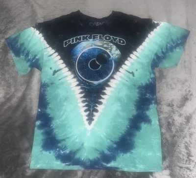 Camiseta Masculina Masculina 2007 Pink Floyd Pulse Liquid Blue Tie Dye Graphic Band GG - Imagem 1 de 4