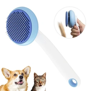 Self-Cleaning Slicker Brush for Pet Grooming: Removes Tangles, Loose Undercoat - Picture 1 of 3