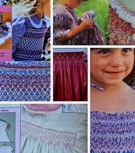 Australian Bluebell Tartan Dress Smocking Embroidery Pattern Magazine 19 - Picture 1 of 10