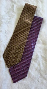 Men's Tie 2 Alfani Classic Bold Color Pattern 100% Silk Hand Made 56" X 3.5" - Picture 1 of 8