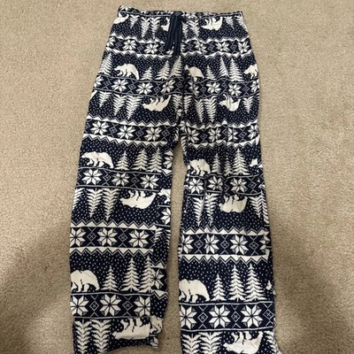 Pantalones de pijama polar con estampado de oso polar Foto 1 de 4