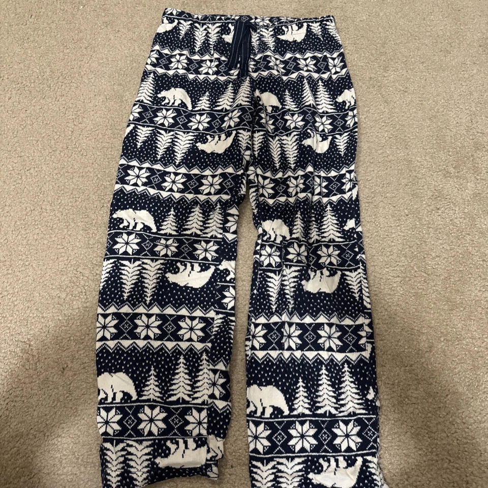 Polar Bear Patterned Fleece Pajama Pants - Image 1 of 4