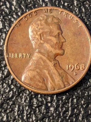 1968 D Lincoln Penny with Error "L" in Liberty on Edge - Image 1 of 4