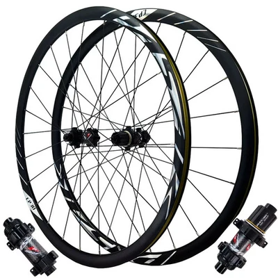 700C Road Bicycle Wheelset Clincher 24H Center Lock Disc Brake HG MS XDR Hub - Image 1 of 4