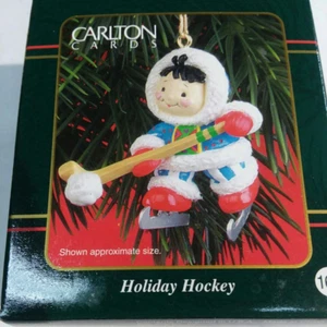 CARLTON HEIRLOOM HOLIDAY HOCKEY ORNAMENT VINTAGE  161 DV107 - Picture 1 of 6