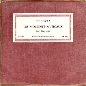 YVES NAT, SCHUBERT "MOMENTS MUSICAUX" 60'S 25 cm DISCOPHILES FRANCAIS 25.003 - Picture 1 of 3