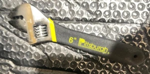 Pittsburgh 6" Adjustable Wrench Metric & SAE Adjustment Scale(Y9) - Picture 1 of 4