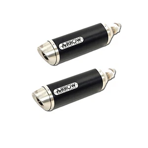 SILENCIOSO ARROW PARA KAWASAKI Z 1000 2017 > 2020 THUNDER ALUMINIO DARK INOX - Imagen 1 de 3