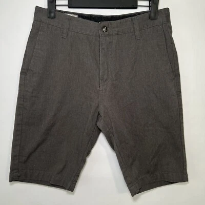 Volcom Corpo Class Chino Shorts Mens Size 28 Gray 10” Inseam Flat Front Skater - Image 1 of 4